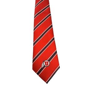 NWT Eagles Wings University of Utah Utes Striped Necktie Red NCAA Alumni Tie 56"
